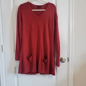 Willi Smith Red Women's Sweater with Pockets